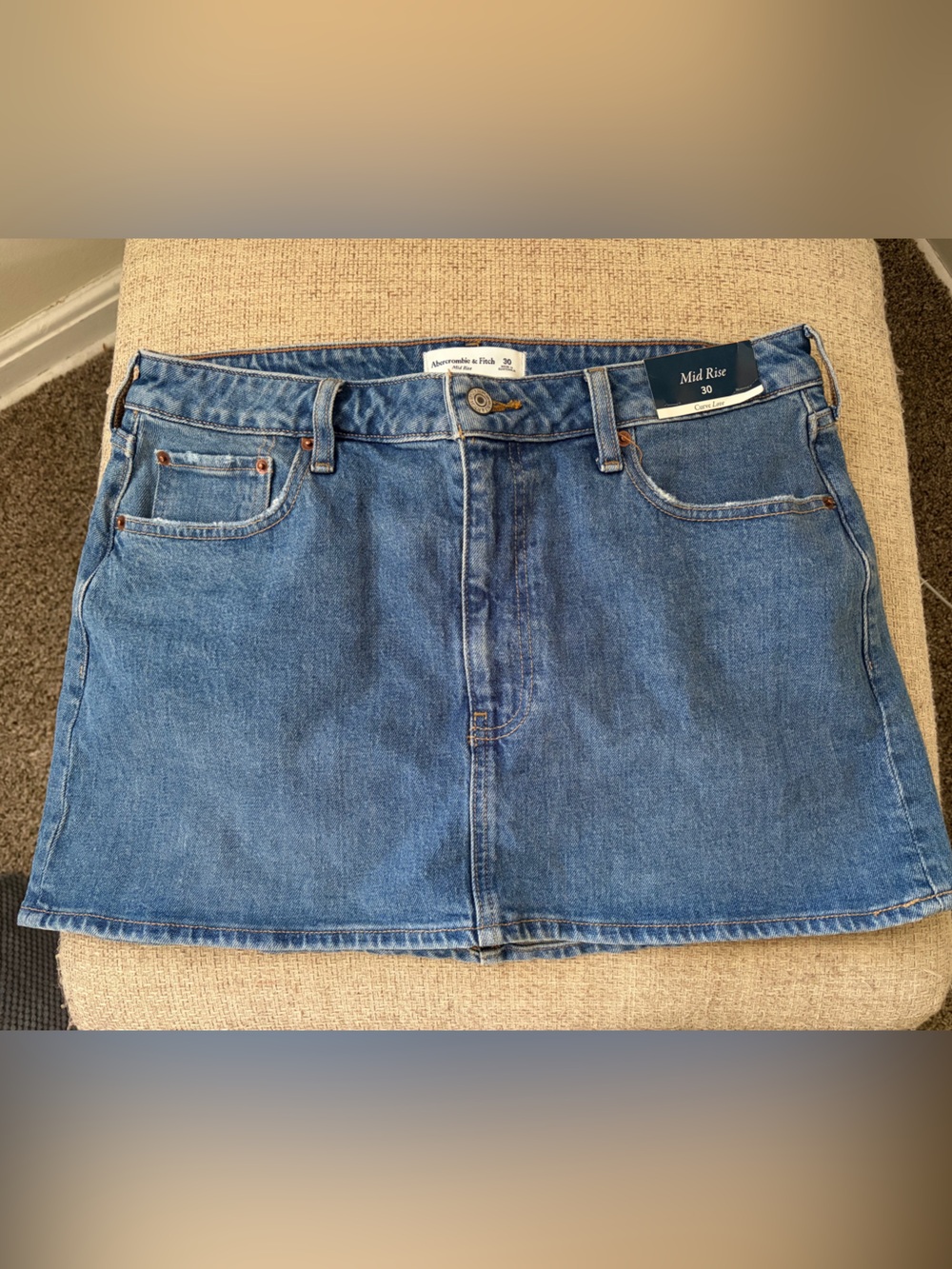 Abercrombie Mini Jean Skirt curvy love NWT